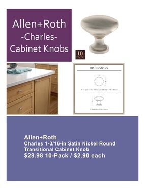 Allen+Roth Charles Cabinet Knobs, Set 10